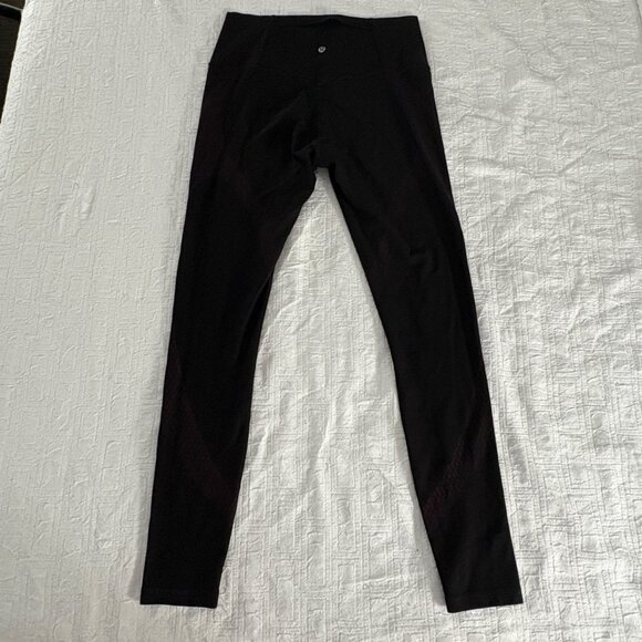 EXCELLENT Lululemon Mapped Out High-Rise Tight 28" Black Marvel Yoga Leggings 12 - Picture 6 of 10